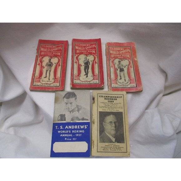 T S Andrew's World Sporting Annual Record Books 1937 1929 1917 1915 1912 - Picture 1 of 10